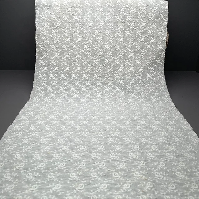 TUTON TC Cotton Fabric French Lace Embroidery Fabric For Dress