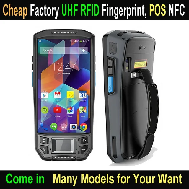  Недорогие Заводские UHF RFID отпечаток пальца NFC прочный КПК ручные терминалы Водонепроницаемый Android для склада сборщик