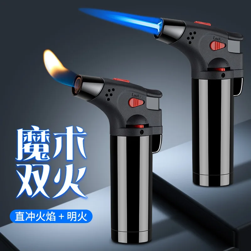 Оптовая продажа, высококачественные ветрозащитные бутановые зажигалки для сигар, Бутановая сварочная зажигалка с мощным огнем для кемпинга