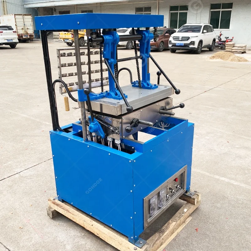 Automatic Big Pizza Biscuit Roll Maker Sugar Small Icecream Ice Cream Cone Bake Machine India for Make