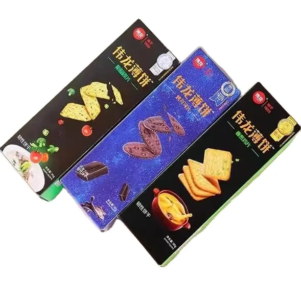 V-LOONG Weilong  Chicken Soup Flavor Biscuit Wholesale Cookies Instant Healthy Food Vegetable Snacks Asian Food Crackers
