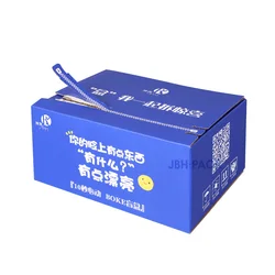 Custom Self Adhesive Zipper Tear Corrugated Paper Ecommerse Shipping Packaging Box With Tear Strip