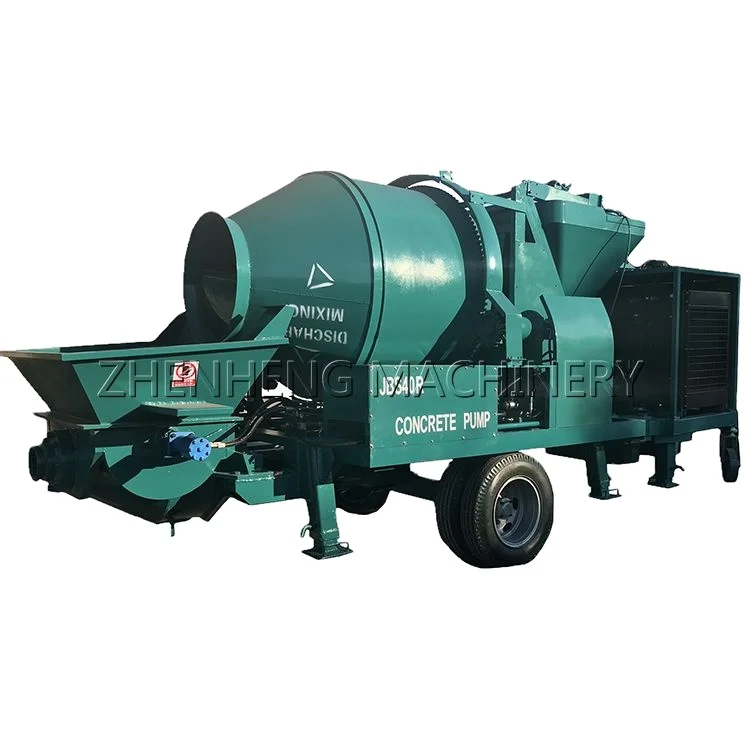 China price JBS40R concrete machinery diesel portable concrete  mixer with pump for sale