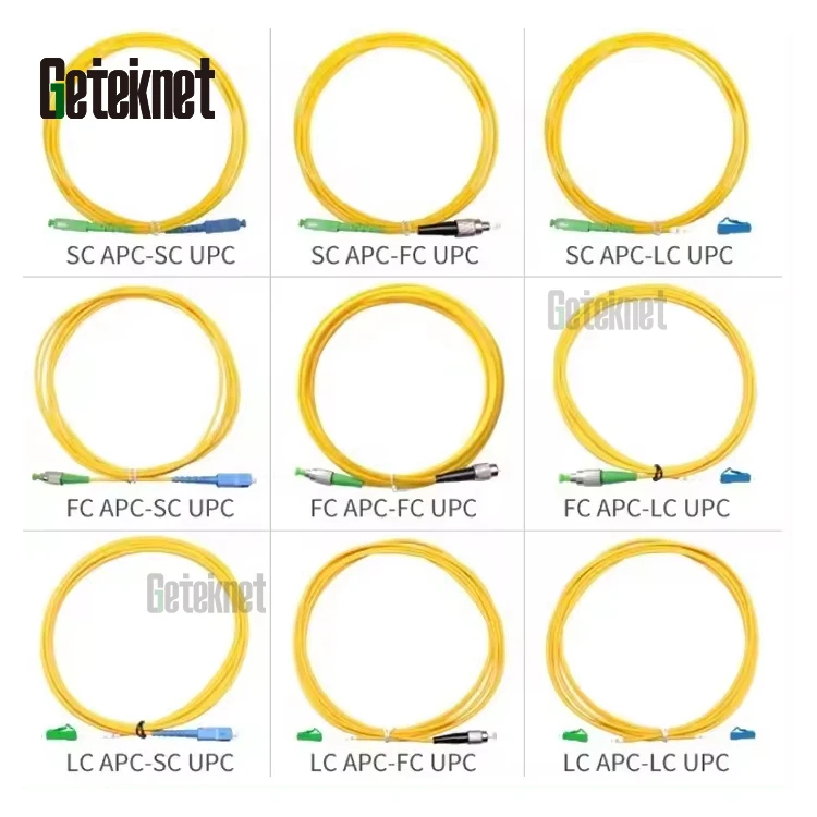 GETEKnet SC LC FC ST MPO MPT E2000 APC UPC Fiber Optic patchcord slim patch cord