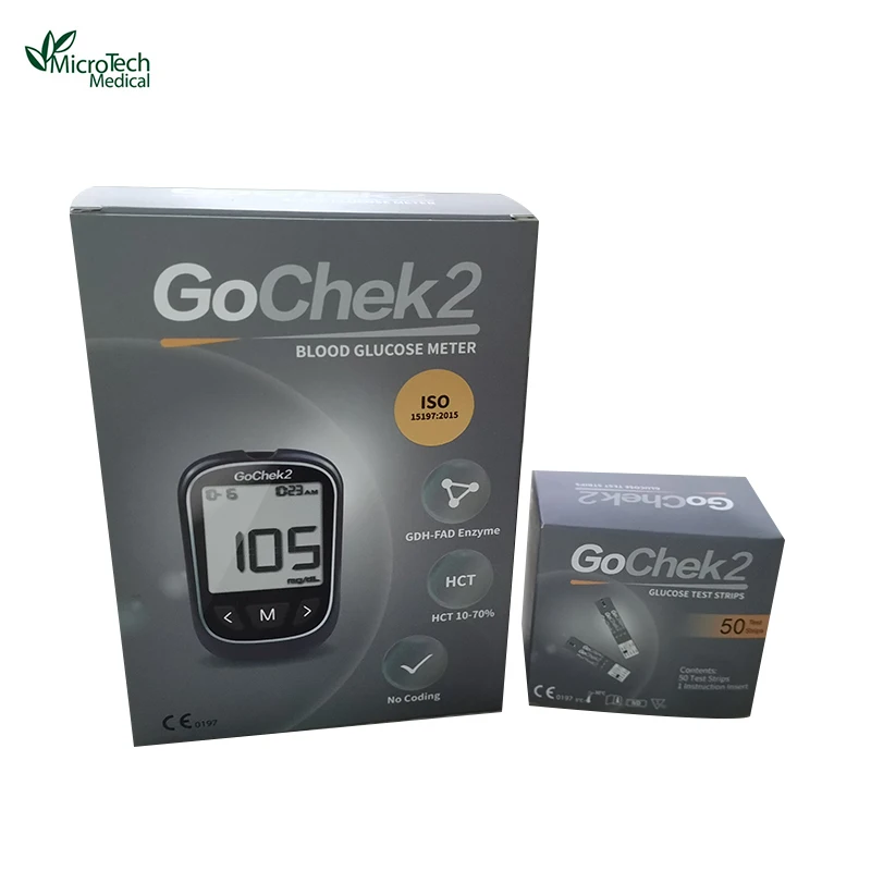 
Microtech High Accuracy Digital Medical Blood glucose Monitor Meter Biosensor 