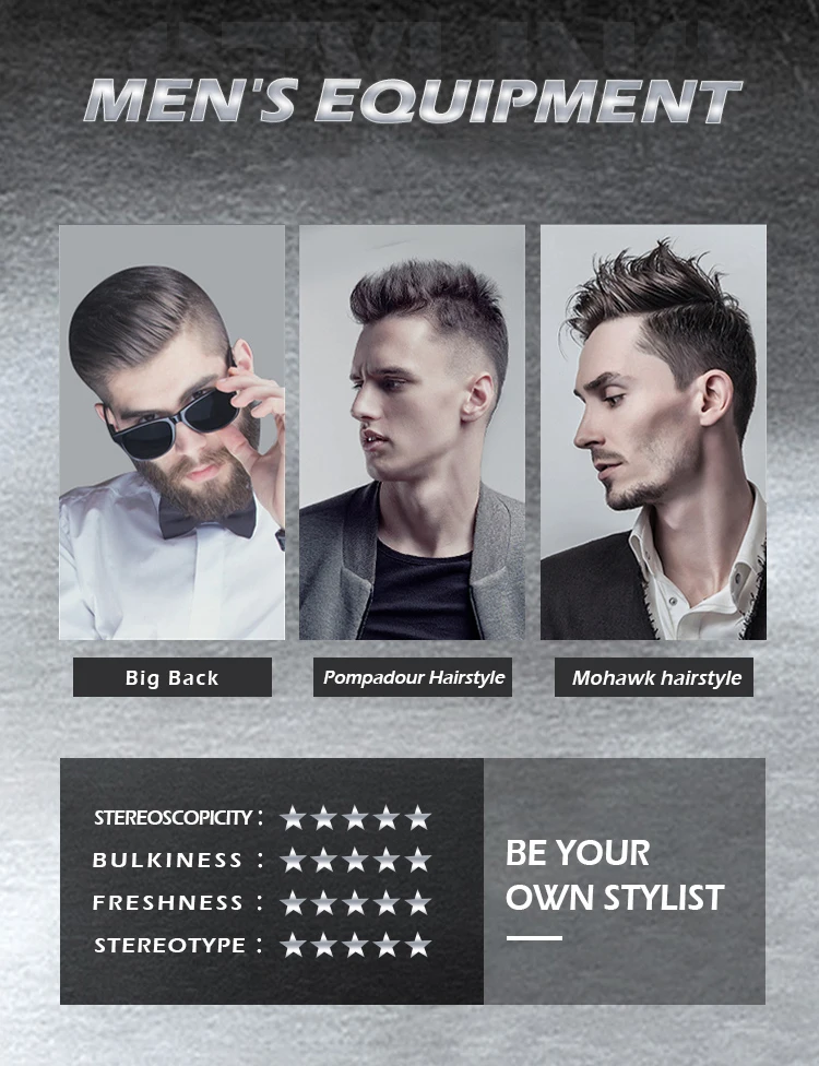 UUFINE Factory private label no alcohol firm hold men long lasting hair styling gel for barber men