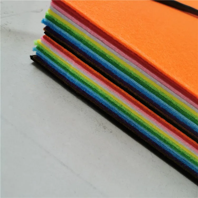 Multi Color Felt Sheet Customized Size Felt Material Sheet Pack Craft 100% Polyester Felt Sheet DIY Material