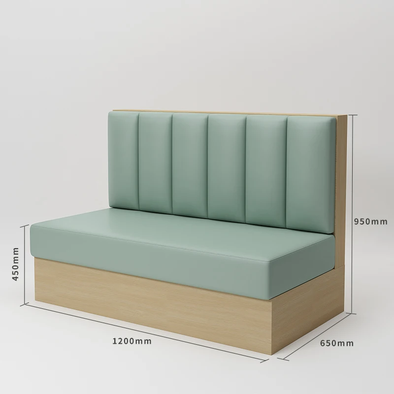 Light Style Wood Restaurant booth for Dining Cafe Hotel Chair and Table Western-Style Booth for Nightclubs booth