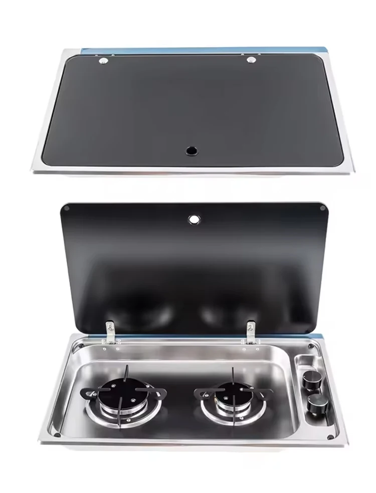 Excellent 304 SS Polished LPG Stove with Easy-Clean Thickened Revolutionary Design for Truck Shop Trailer Homes & Marine RV Hob