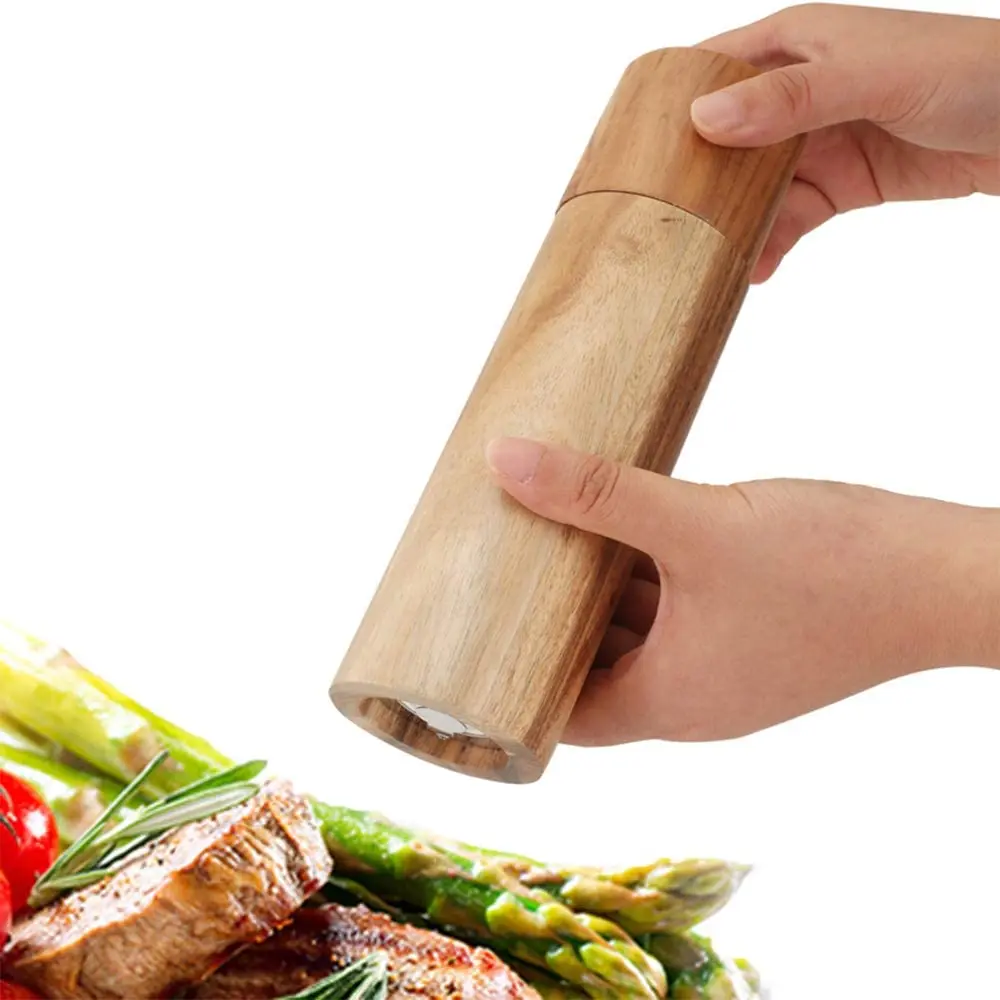 
Wooden Salt and Pepper Grinder Set, Manual, Acacia Wood, 8
