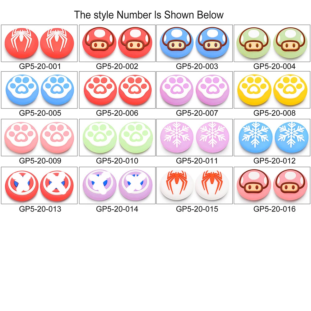 Gamepad Cartoon luminous Silicone Hat For Ps4 PS5 Xbox Control console Handle Rocker Button Protection Case Shell Covers