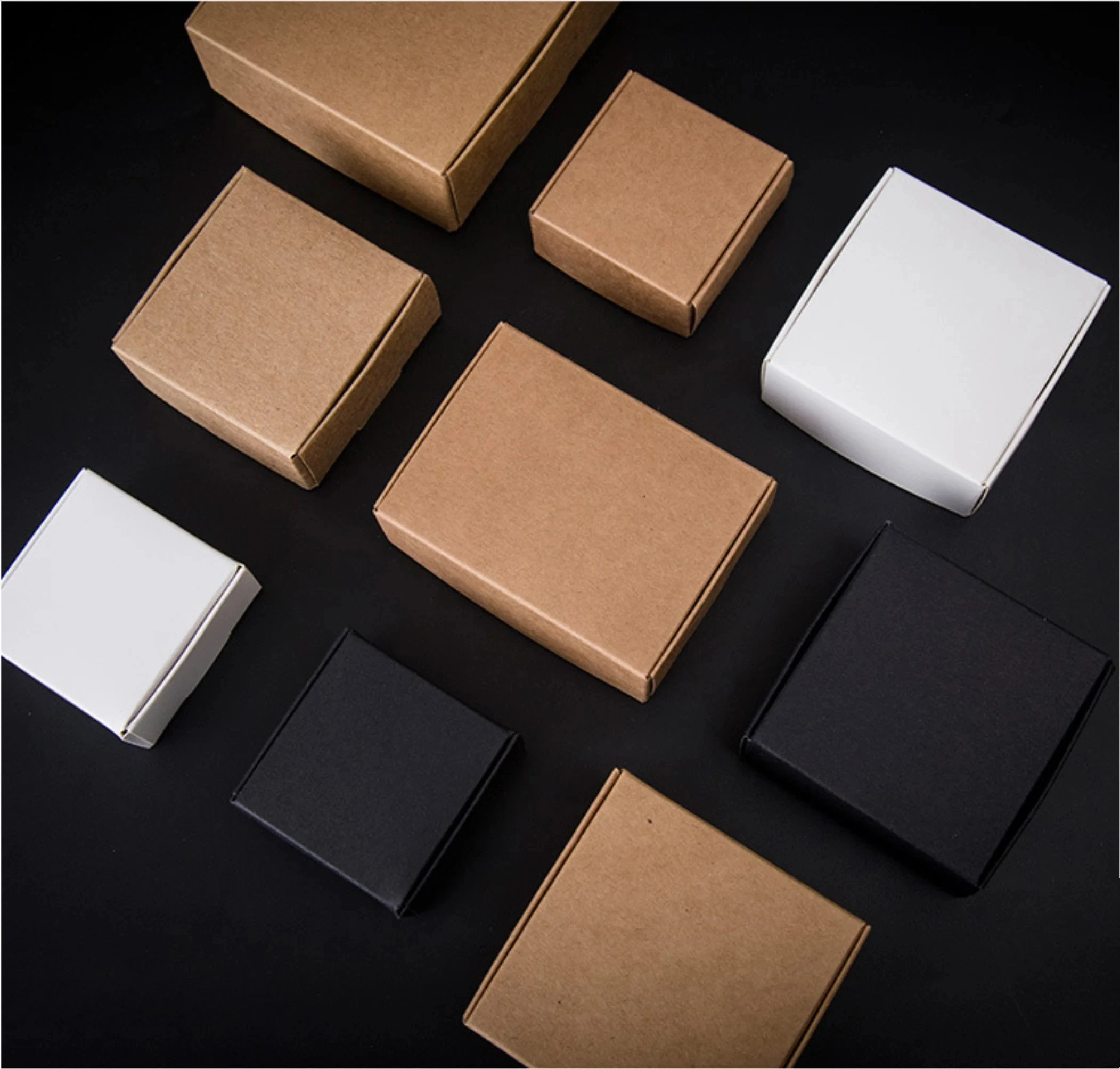 Wholesale emballage karton e commerce kraft white packaging box wig candle gift custom corrugated paper box with logo