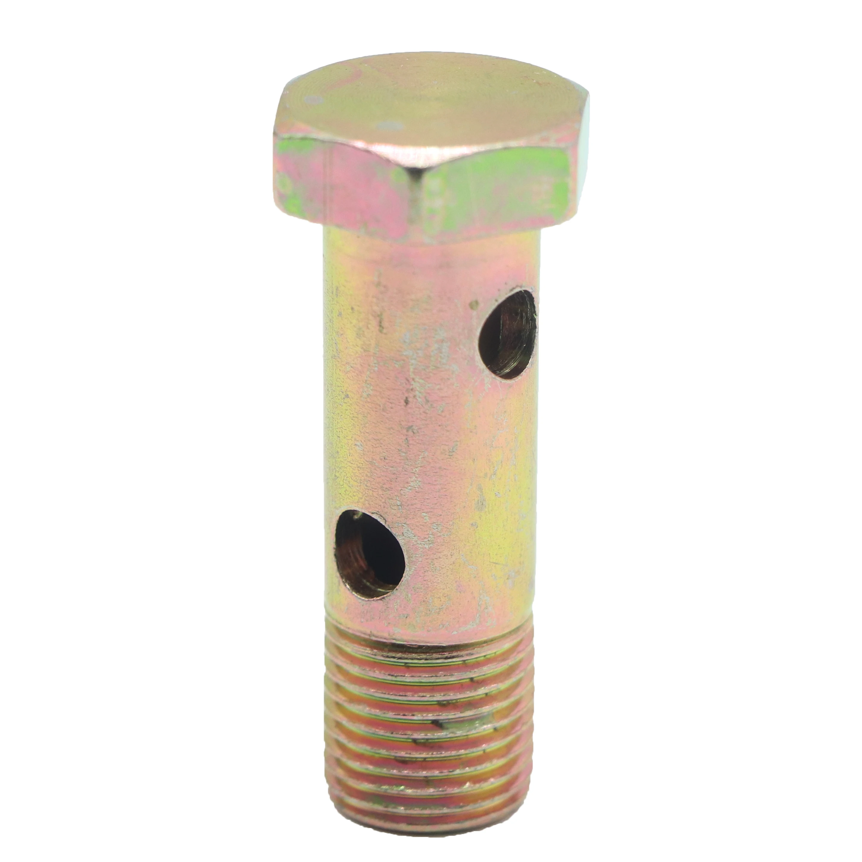 SYD-1164-5 Four Holes yellow Zinc Steel long Banjo Bolt