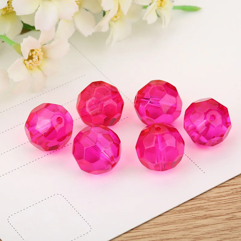 Round 32 Facets 6mm 8mm 10mm 12mm 14mm Faceted Crystal Glass Loose Spacer Beads Wholesale Bulk Lot for Jewelry Making Findings