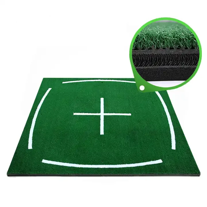 3D Golf Hitting Mat Golf Swing Mat Driving Range Golf Mat Green NBR Foam Nylon Knitting Crimp  Hockey field grass