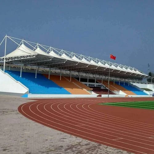 High quality outdoor bleacher canopy roof shed pvdf fabric waterproof tensile membrane for sale