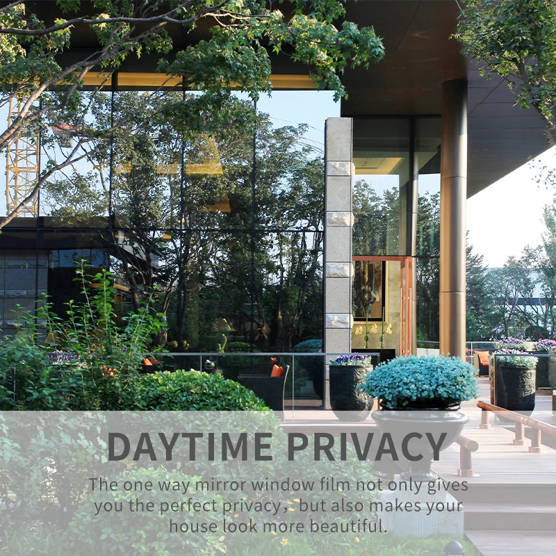 removable anti scratch glass window film  One Way Privacy Reflective Film For Windows Architectural Decoration
