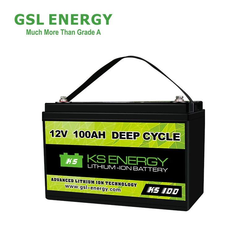 GSL ENERGY Lithium Ion Battery Lifepo4 Battery OEM 100ah 12V Long Life Lifepo4 Rechargeable Li-ion Storage Prismatic 12V 100ah