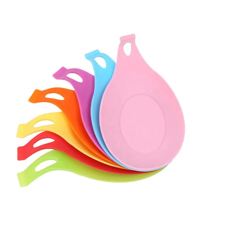 
Kitchen Silicone Spoon Rest Heat Resistant Durable Utensil Rest Ladle Spoon Holder 