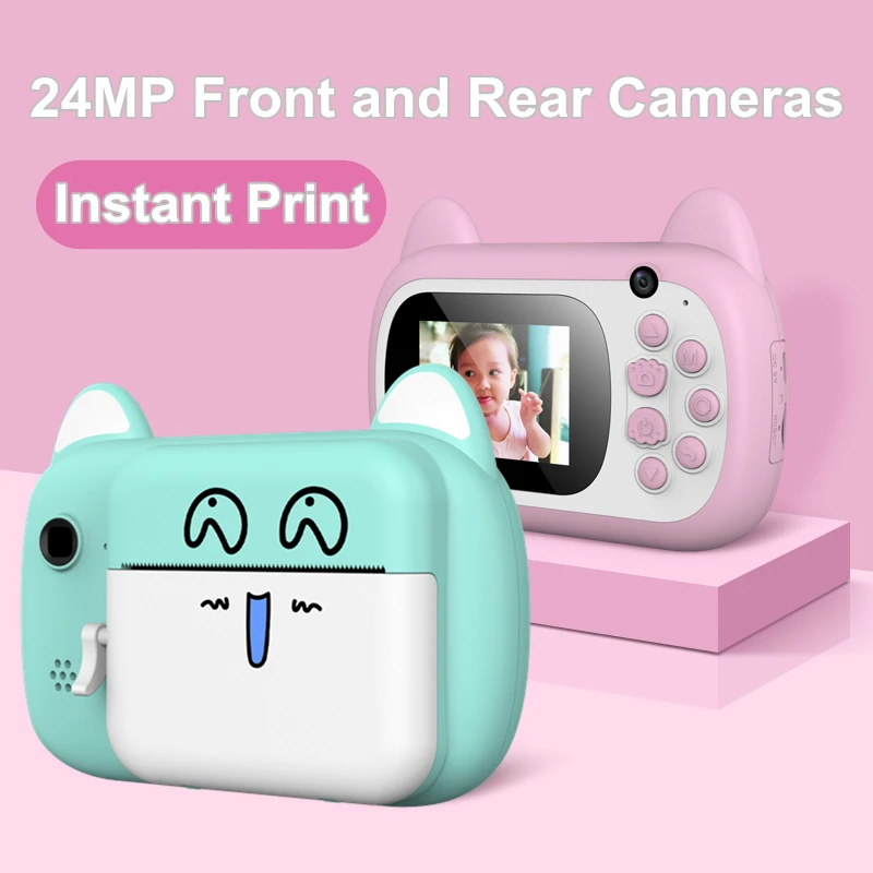 Kids Toys Digital Photo Print Real Camera HD Kids Camera Instant Print with Thermal Photo Paper For Gifts