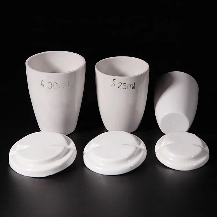 Tiandi Lab 30ml High Form Porcelain Crucible With Cover Lid