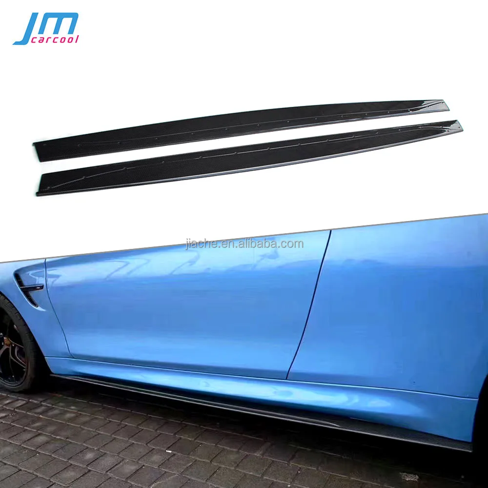 Carbon Fiber Side Skirts Apron Side Bumper Lip Spoiler for BMW F82 F83 M4 Coupe 2 Door F80 M3 Sedan 2012-2017
