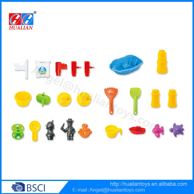 Amazon Hot Sale Summer Beach Toys Sand and Water Playing Table Toy Set for kids--24pcs