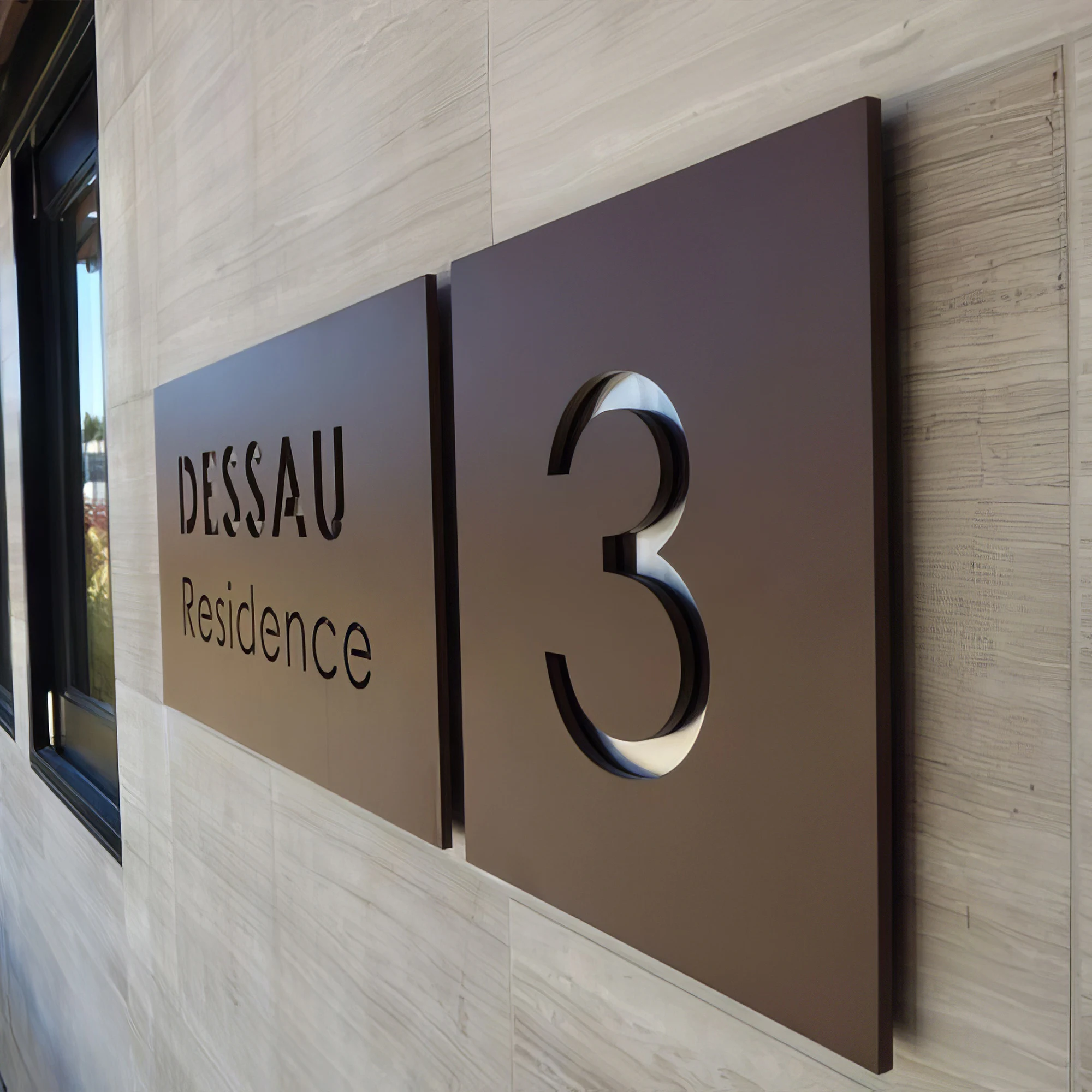 Modern Metal Number numbers Hotel door sign Aluminum Led Office Custom Logo Business light numbers for house