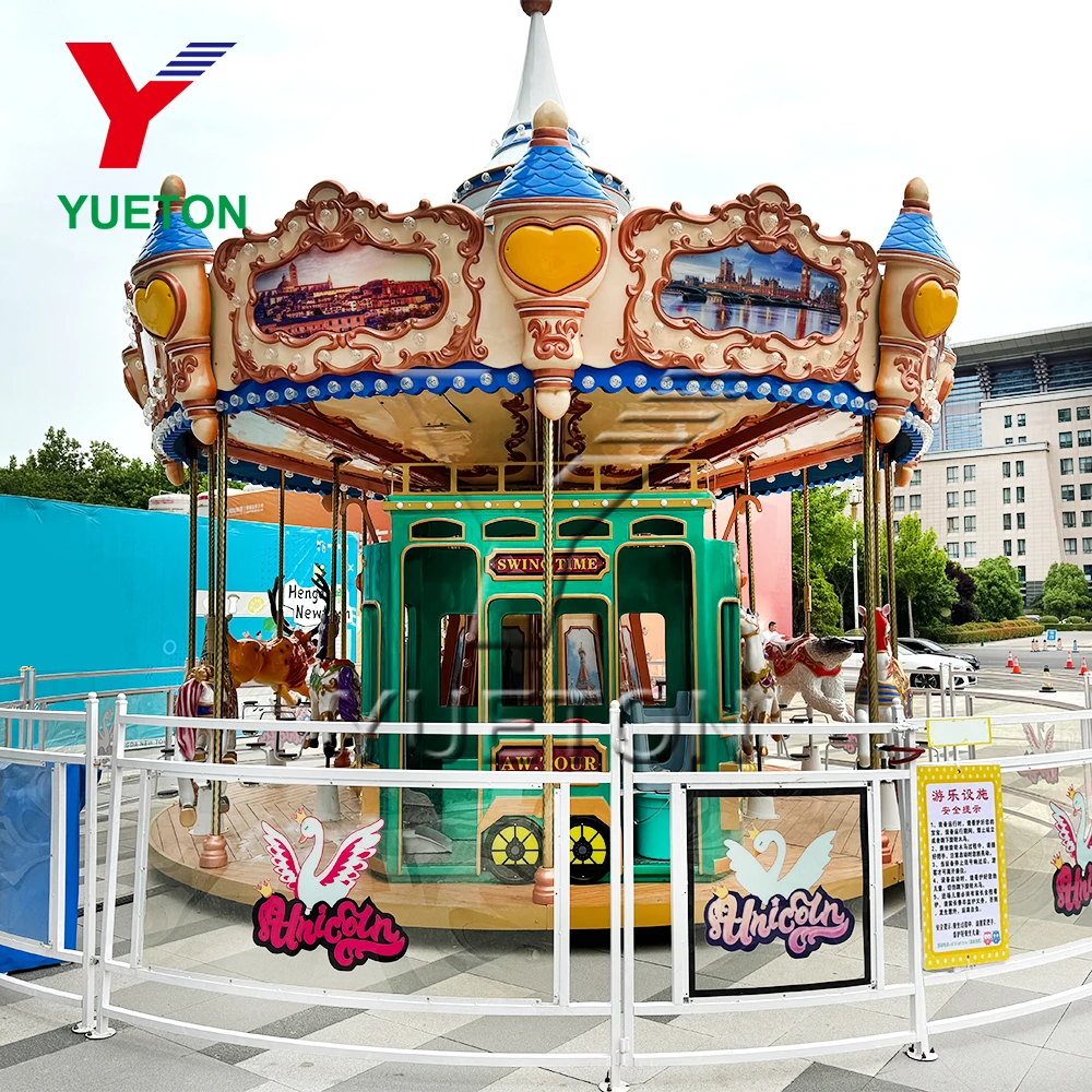 16 Seats Luxury Theme Amusement Park Equipment Carrousel Horse Rides Kids Adult Merry Go Round Carousel for Sale