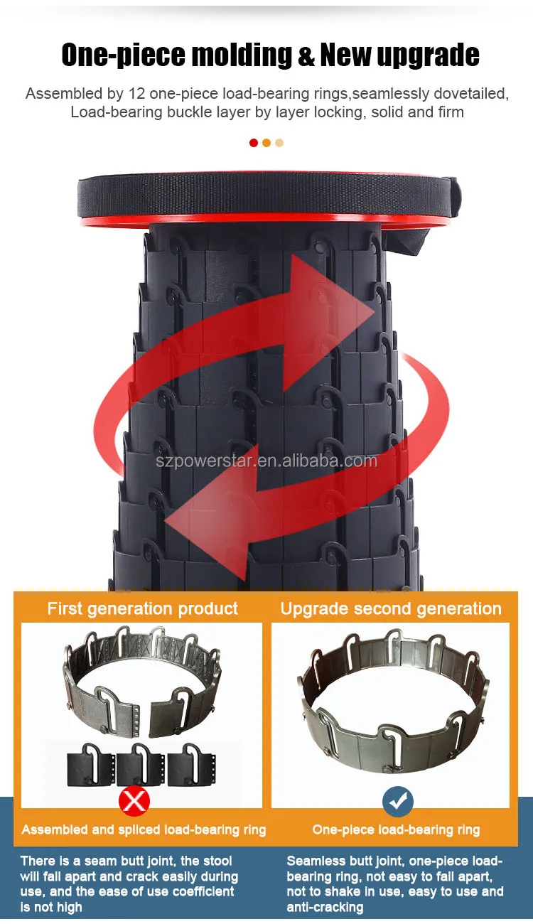 High quality Retractable Stool Folding Telescopic Stool Lightweight Sturdy