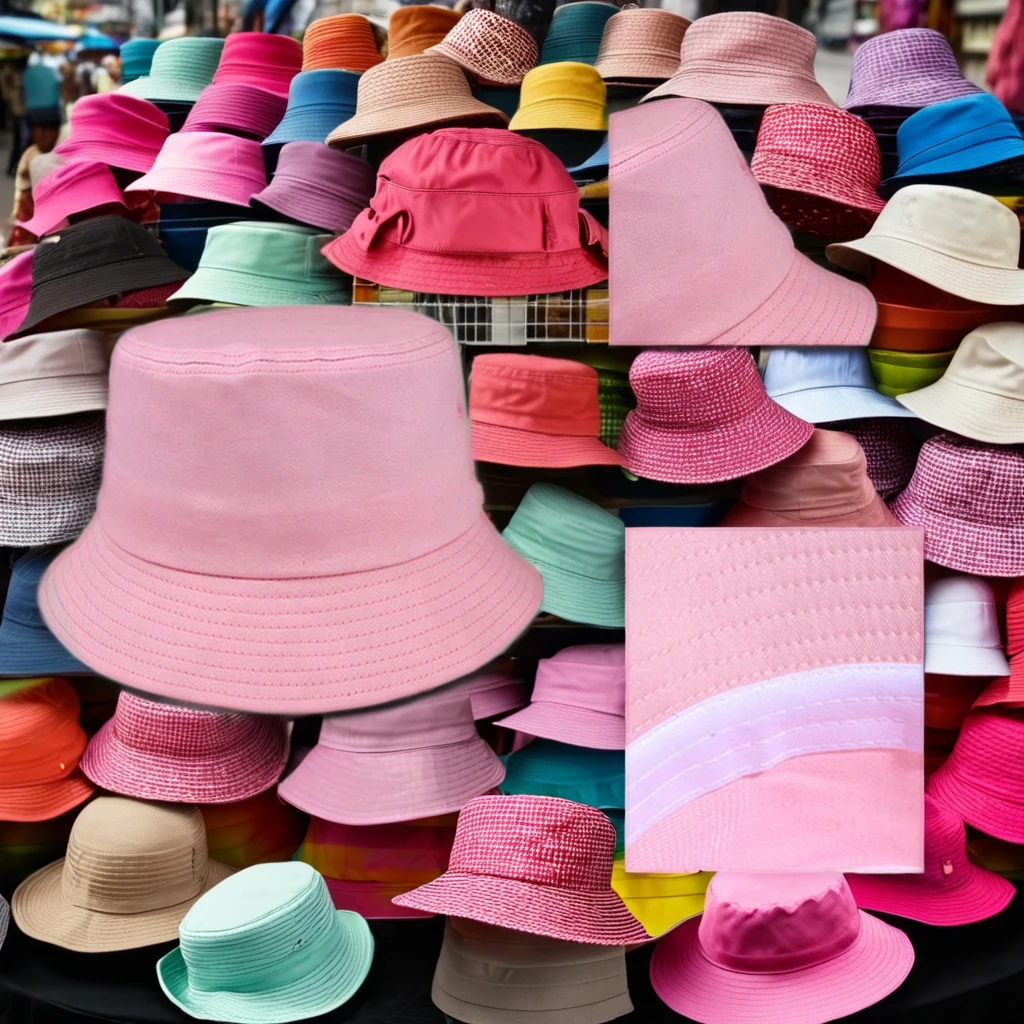 Private Label Designer Unisex Cotton Bucket Cap Custom Logo Fisherman Print Reversible Daily Cycling Party Use Adult Kid Fish