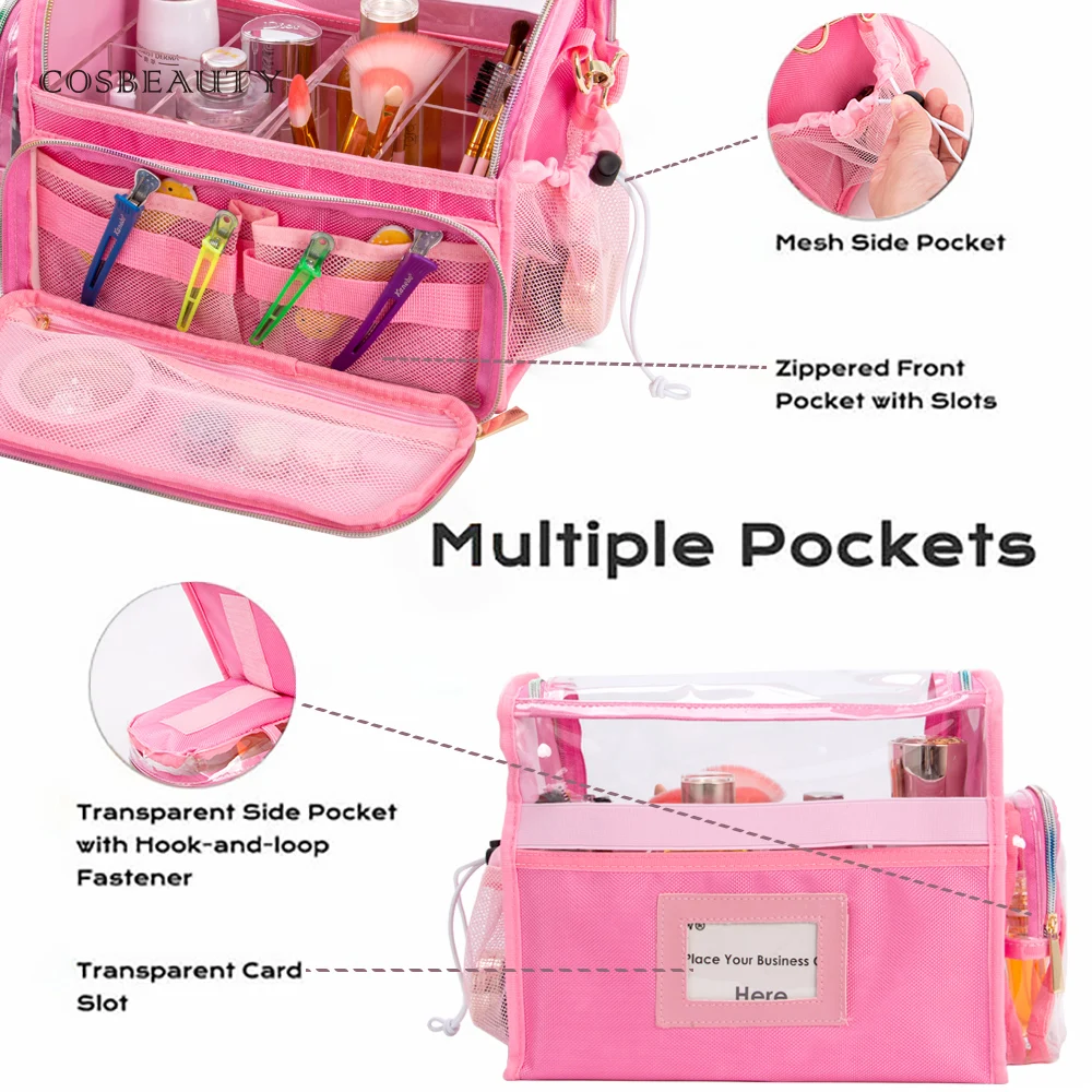 Pink Waterproof Cosmetic Holder Organizer Bag Cosmetic Brush vanity cosmetic beauty makeup  case pouch box bag
