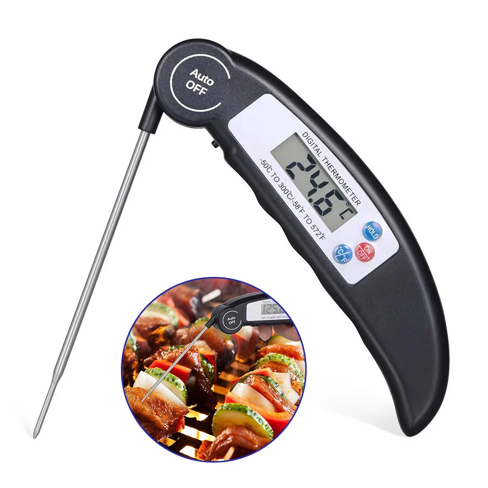 Folding Food BBQ Meat Oven Folding Kitchen Thermometer Cooking Water Oil Tools Digital Probe thermometer