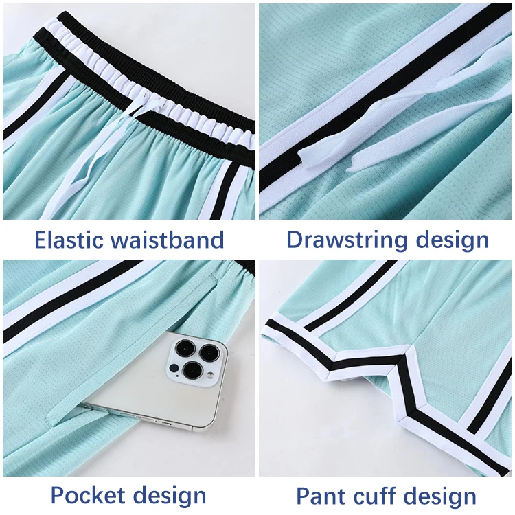 Chinese Suppliers Private Label Custom Logo Mesh Basket Ball Shorts Men Summer Sportswear Blank Basketball Jogger Shorts Pants