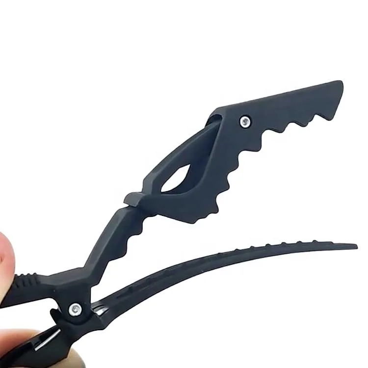 Profess Crocodile Black Hair Cutting Styling Clip Alligator Fixed Hair Clip