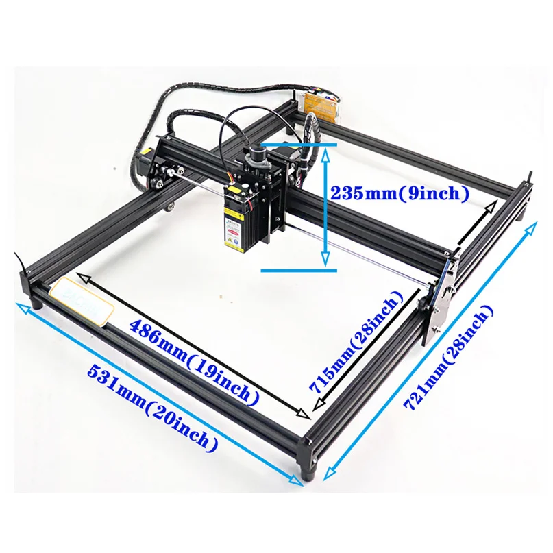 4060 30W Laser Engraving Machine 5.5W Laser Output Power with Eye Protection for CNC DIY Engraving Cutting Plywood Acrylic