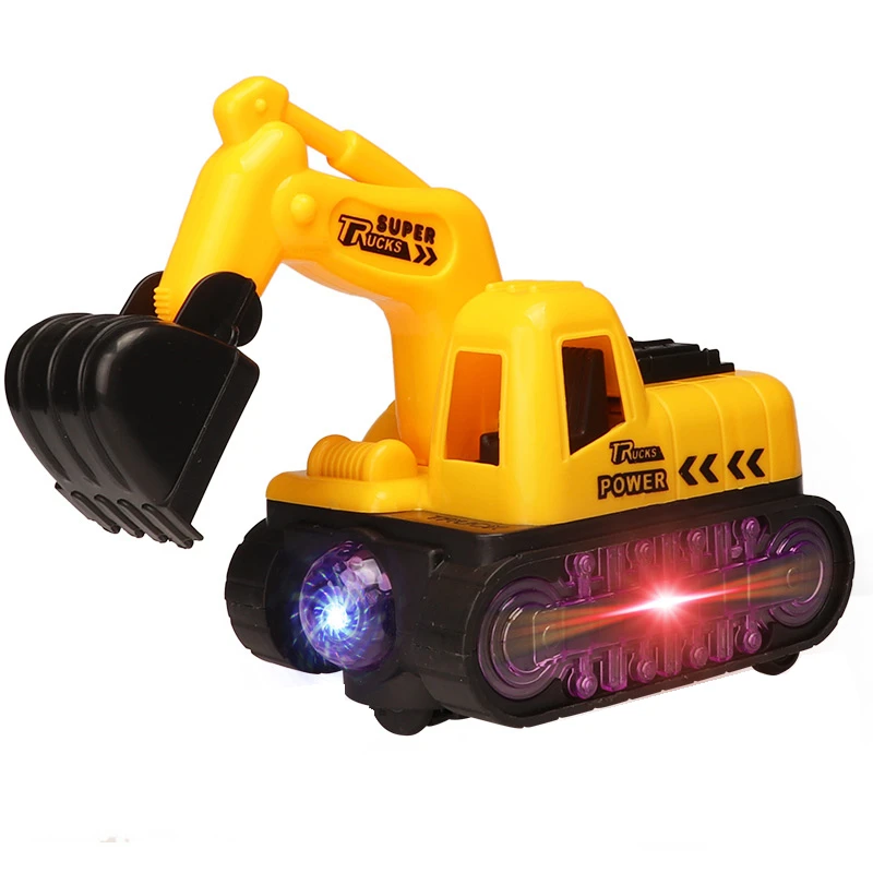 Electric Universal Driving Simulation Construction Engineering Hook Machine Model Light Music Toy Car Crazy Purchase Excavator
