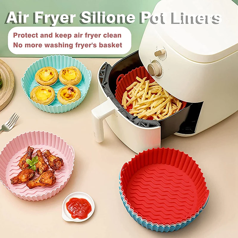 Heating Element Liners Dual Zone Parchment Paper Plate Liner Pots 8 Inch Liter Air Fryer Silicone Pot