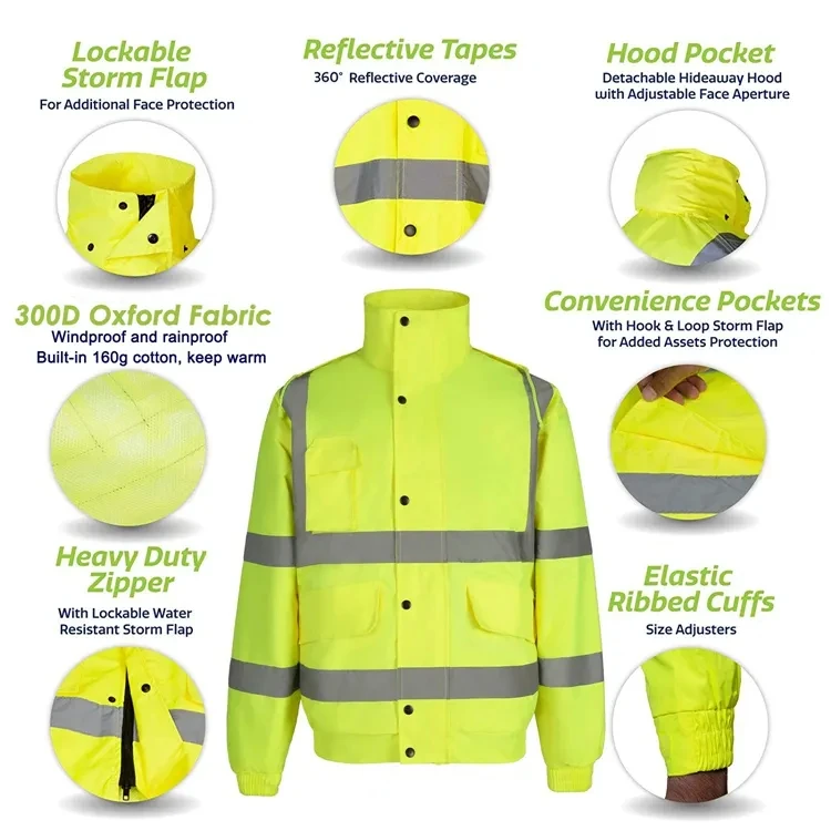 Outdoor Worker Anti-storm Raincoat  Reflective Stripe Full Cover Waterproof Motorcycle Coats Jacket Rain Suit