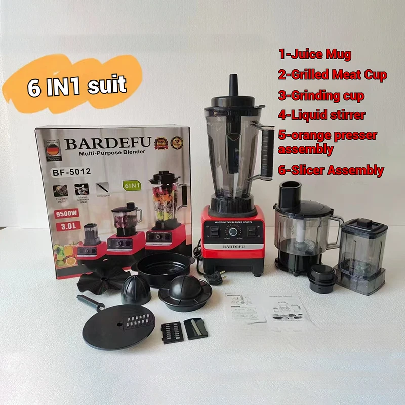 New 6 in 1 style Kitchen 9500W 2.5L 3L Countertop Professional Table Commercial Mixer Heavy Duty Silver Crest 3 in 1 Blender