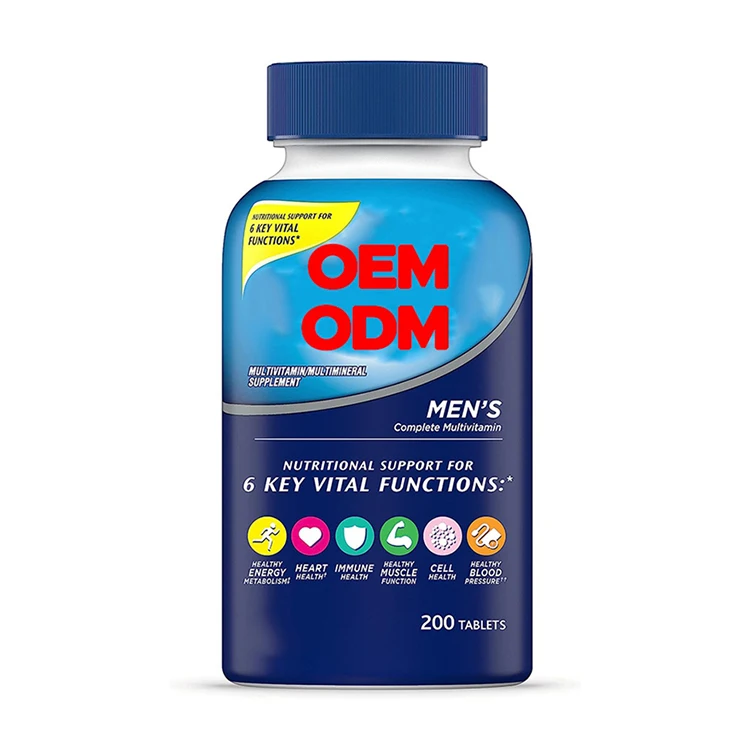 200 Количество мужских Поливитаминных добавок таблетка с витамином A C D E и цинком для поддержки иммунного здоровья