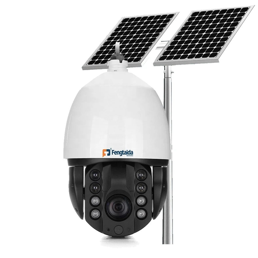 
OEM POE Dome Wireless auto tracking solar camera surveillance wifi 4G outdoor ptz powered solar Security cctv Camera Outdoor 