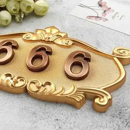 ABS бронзовый античный медный номер дома индивидуальный знак наклейка на дверь для отеля квартиры виллы