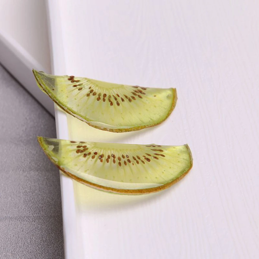 Kiwi Diy Luxury Design Jewelry Big Accessory Woman Necklace Fruit Flatback Resin Charm, Fashion Charm For Jewelry Making