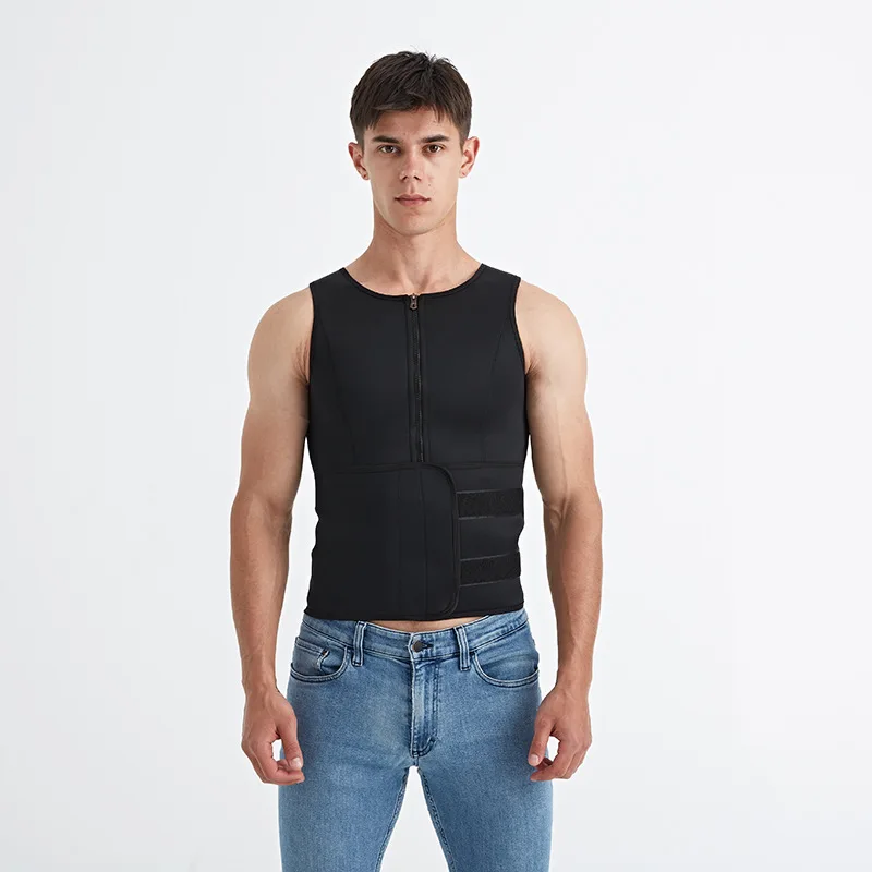 Manufacturers directly for men sports body shapewear neoprene rubber waistband stomach and back heart burst