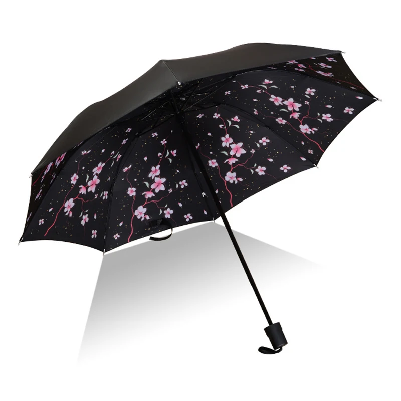 Special Design Multicolour Functional High Quality Simple Three-folding Umbrella Manual Hanging