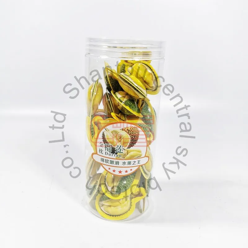 High quality soft durian chewy fudge gummy candy fruit taffy candy with