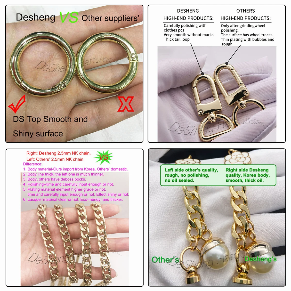 Zinc Alloy Colourful Round Ring For Bag Case Hardware Key Spring Accessories Round Wire Zinc Alloy Replace Bag Spring