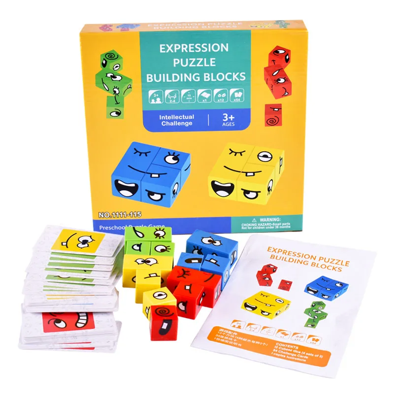 CubeeZ game expression puzzle building block montesori educational toys other toys & hobbies for autistic children