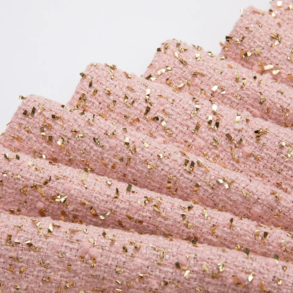 2021 The new product manufacture hot sale 100% Polyester tweed fabric for coats